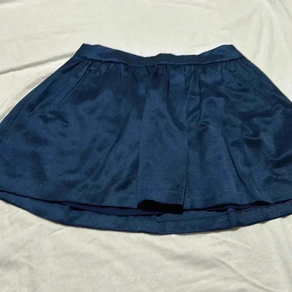 Banana Republic SHINE FAILLE FULL SKIRT Blue size 14 - Picture 2 of 6